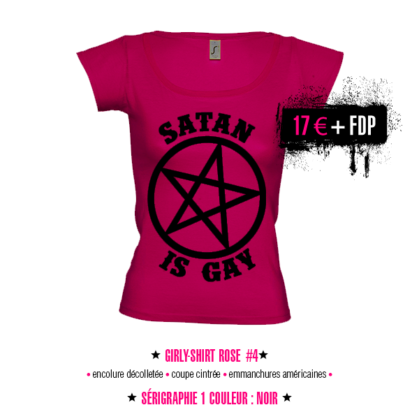 women t-shirt - girly Satan Is Gay