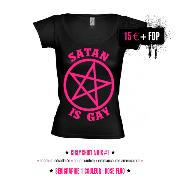 women t-shirt - girly Satan Is Gay