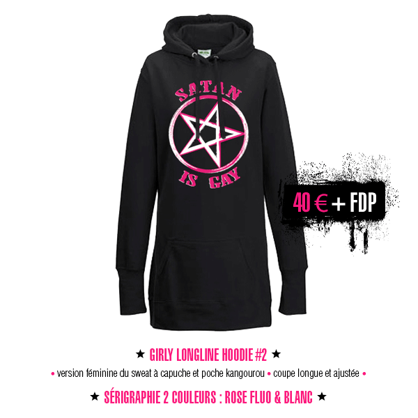 sweat robe capuche Satan Is Gay
