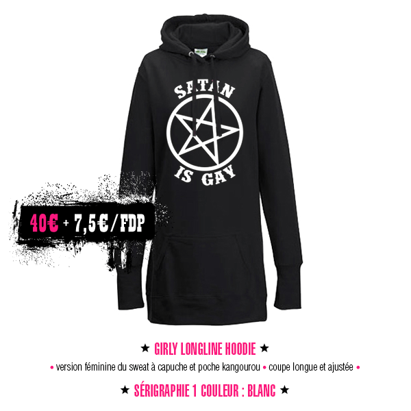 sweat robe capuche Satan Is Gay