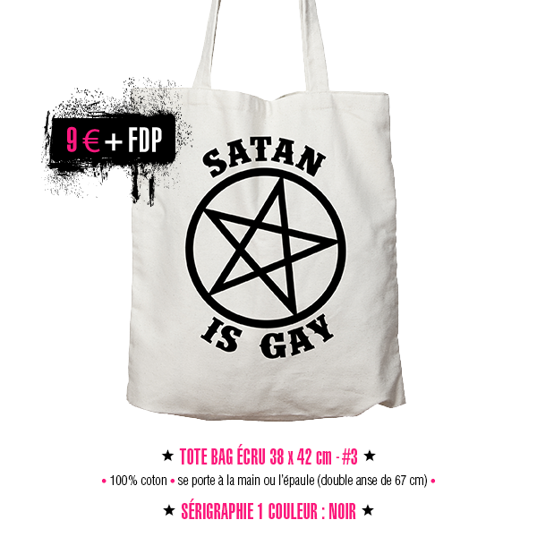tote bag Satan Is Gay